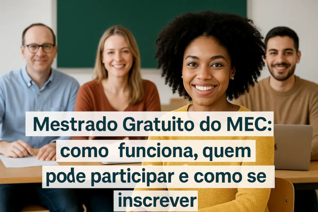 Mec Mestrado Gratuito - como funciona, quem pode fazer e inscrições