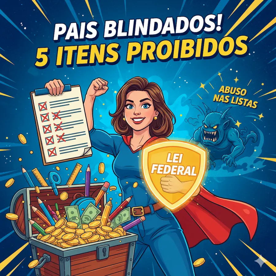 Lista de Material Escolar 2026: 5 Itens que as Escolas NÃO Podem Exigir (Lei Federal) Lista de Material Escolar 2026: 5 Itens que as Escolas NÃO Podem Exigir (Lei Federal)
