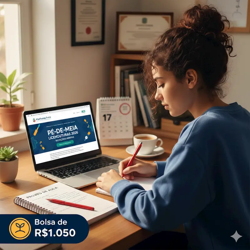 Pé-de-Meia Licenciaturas 2026: Inscrições Abertas e Bolsas de R$ 1.050 Pé-de-Meia Licenciaturas 2026: Inscrições Abertas e Bolsas de R$ 1.050