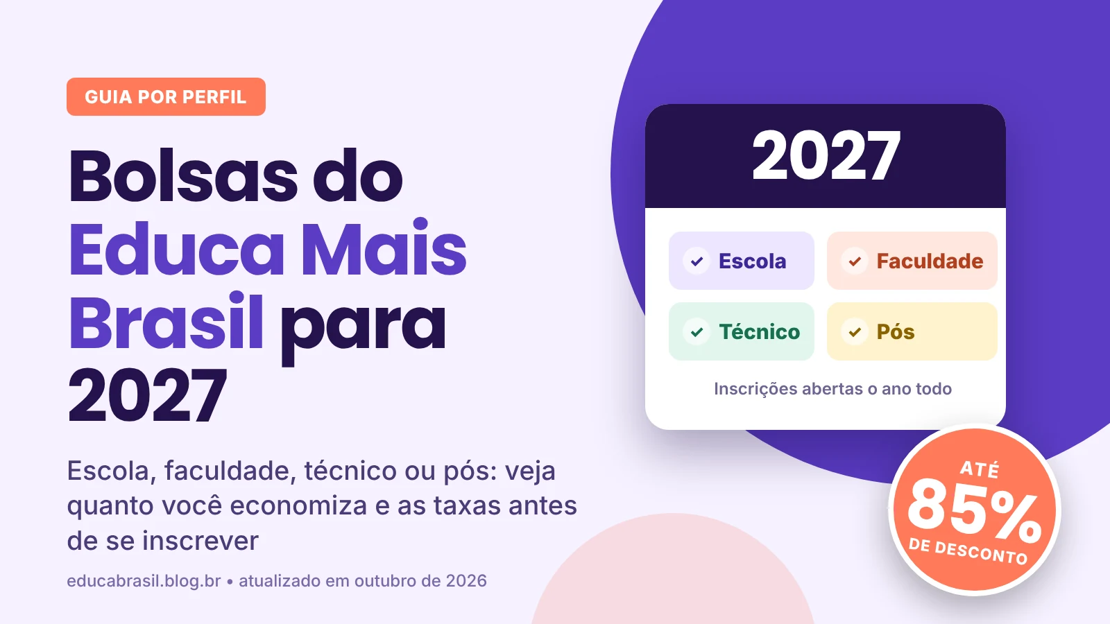 Educa Mais Brasil 2027: Inscrições, Bolsas e Taxas Educa Mais Brasil 2027: Inscrições, Bolsas e Taxas